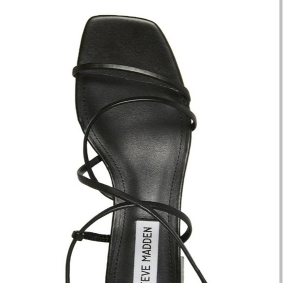 Steve Madden Involved Barely-There Sandals Black -6 - Picture 4 of 8